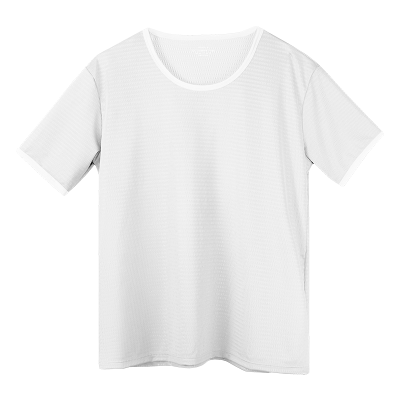 Men's Ice Silk Seamless T-Shir - Undershirt Crew Neck review and price