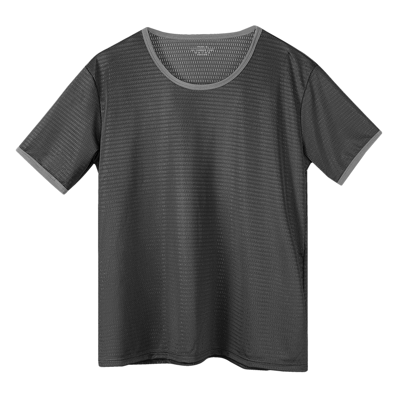 Men's Ice Silk Seamless T-Shir - Undershirt Crew Neck review and price