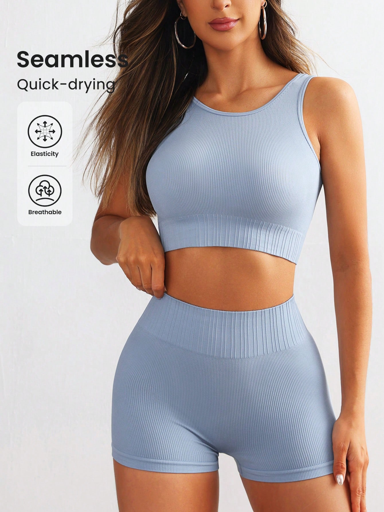 Women Seamless Ribbed Yoga Set - Tank Top Ribbed review and price